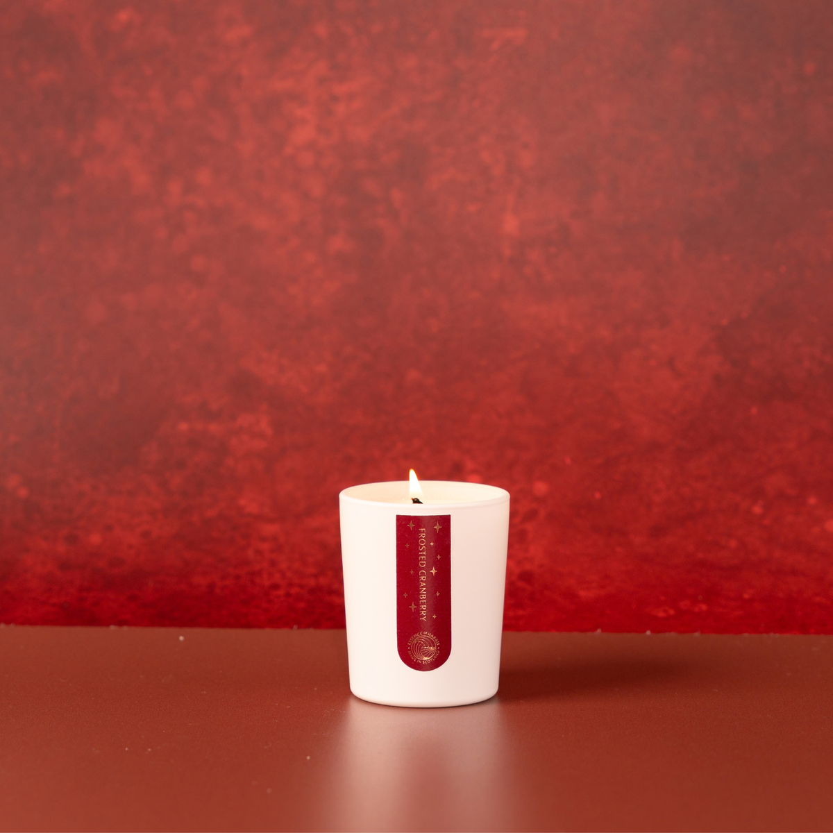 Frosted Cranberry Votive Candle