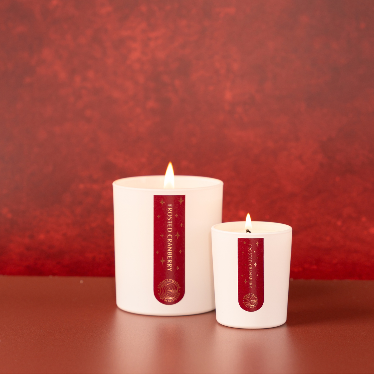 Frosted Cranberry Votive Candle