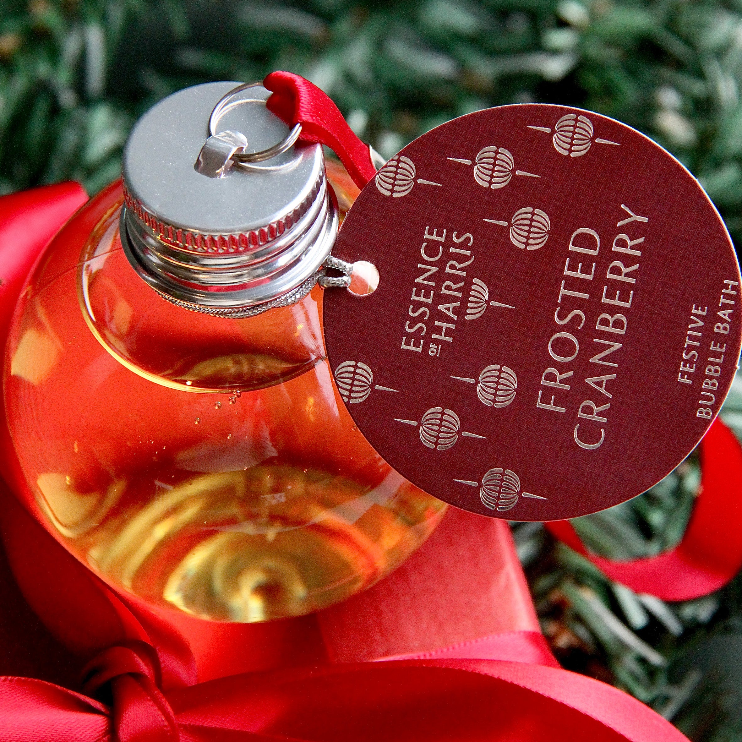 Frosted Cranberry Festive Bath Bauble