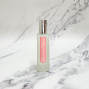 Essence of Harris Peony, jasmine and white-musk room mist in frosted glass bottle 