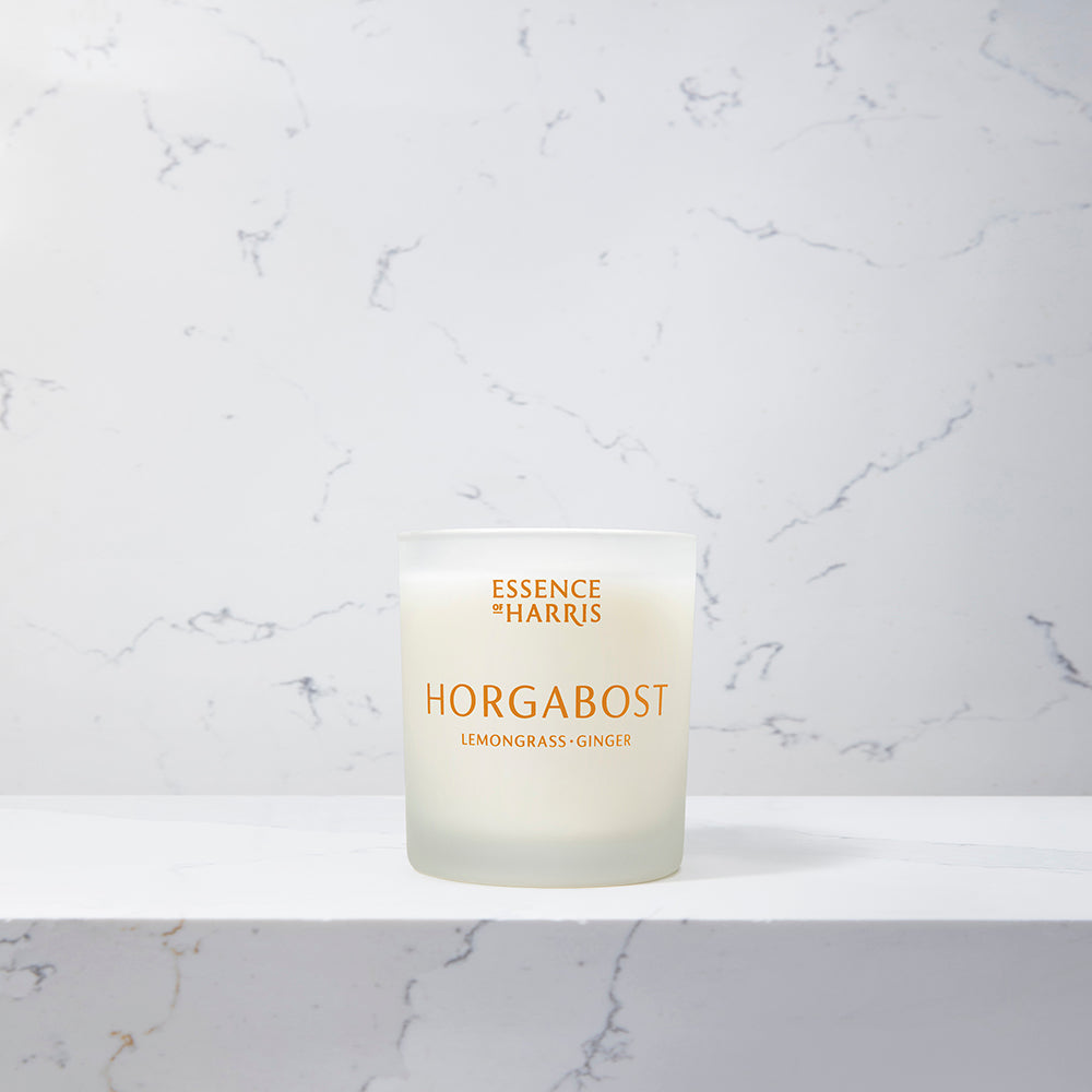 Horgabost, lemongrass and ginger scented natural wax candle